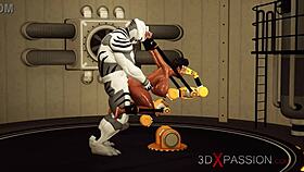 This big tits beauty in restraints loves getting fucked hard by a monster cock 😈