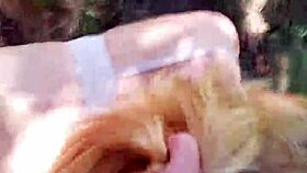 Blonde Bent Over in Outdoor Doggystyle Cumshot