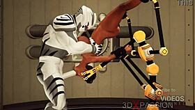 This big tits beauty in restraints loves getting fucked hard by a monster cock 😈