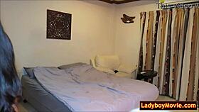 oh man, this ladyboy interview got wild with intense solo action!