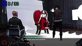 Monica model poseert ongecensureerd in 3D cartoon shoot