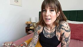 my girlfriend's hot tatted sister awlivv begs for a rough creampie from monster cock.