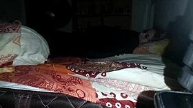 My young stepfather slips into bed for sexy massage, leading to missionary fucking