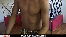 Latinleche - Horny Latino Boy Sucks Big Dick