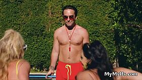 Pool guy says, 'Fucking slutty milfs now'