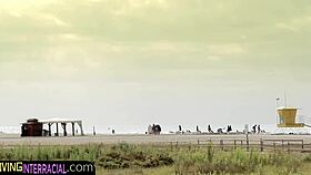 European babe with big tits gets drilled by bbc in foursome 😍