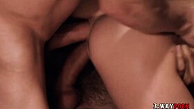 3-wayporn - hard dp & anal for brunette