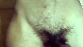 gay solo guy playing with navel and finishing