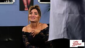 Voyeur Beauty in Heels Humiliates Her Wanking Sub with Fierce Domination