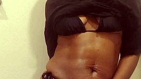 naej ae does a sexy striptease then squirts