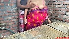 Pink bra panty village wife fucks monster cock!