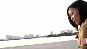 Asian Slut Bent Over Begs for Cock While Fingering and Riding in Japanese Scene