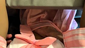 Horny man distracts sex doll from book