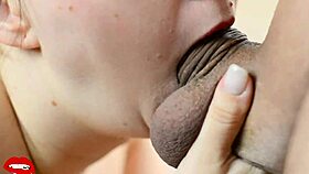 Throbbing oral creampie up close, wow! Young 18+ licked to intense orgasm.