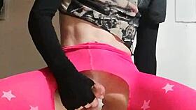 ladyboy rides dildo first time