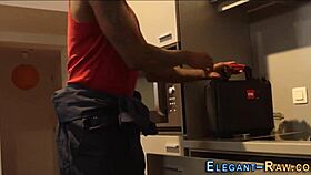 The classy British woman receives a facial after intense anal action