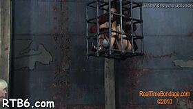 Release the lovely playgirl from the cage for hardcore.