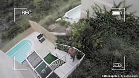 Barcelona Swingers: Sicilia and Caprice's Lesbian Pool Orgasm