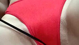 I Was Playing with a Ribbon and Oops, My Panties Slipped Off for Pussy Fun