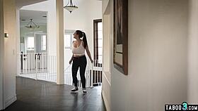 Chubby MILF Angela White Maid with Massive Tits Serves Her Big Cock Chief