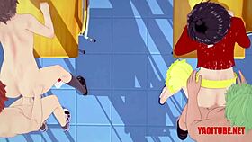 omg, yaoi mega orgy with naruto and deku fucking hard! 😍