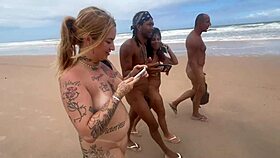 I threw an orgy at the nudist beach with my hot friends and filmed it all!