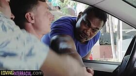 European babe with big tits gets drilled by bbc in foursome 😍