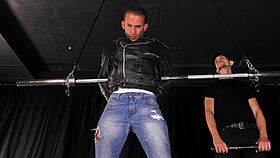 straight muscle stud dominated in gay bondage bdsm