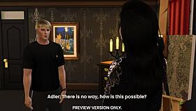 mystical painting preview in 3d hentai with rough monster cock action.