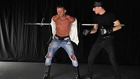 straight muscle stud dominated in gay bondage bdsm