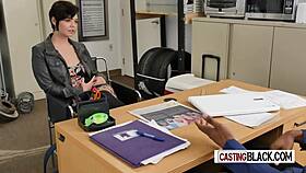 Horny Babe Teased By Director's Huge Dick