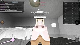 Blonde rides monster cock in doggystyle and missionary.