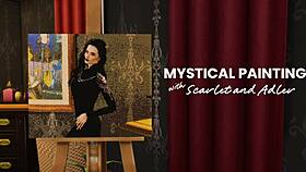 mystical painting preview in 3d hentai with rough monster cock action.