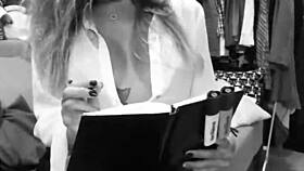 hot secretary waits for your blowjob instructions