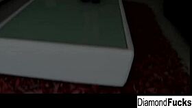 Diamond kitty sticks a toy in her tight ass for anal pleasure