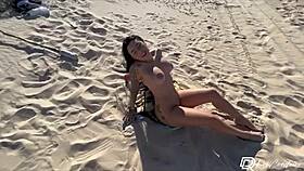 Slut Fucks Hard on Beach Without Condom