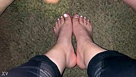 Oh yes! Hot Amateur Latina Gets Cumshot On Sexy Feet!