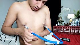 Nipple sucker for men drives wild solo action, wanna try it?!