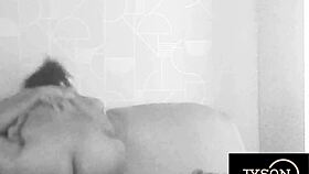 Hidden camera catches her riding brother-in-law's big ass without panties