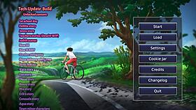 summertime saga innocent busty redhead college student shows huge tits judith