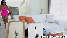 African teen discovers stepmom's big ass in lesbian encounter