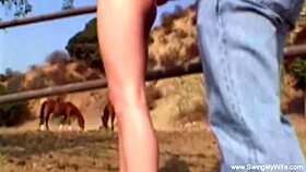 Skinny Blonde Wife Gets Outdoor Anal Fuck