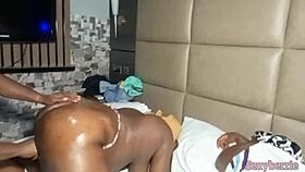 My wife's best friend enjoys a secret taste of my big treat.