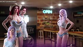 i love my sexy busty stepmom's huge tits in this anime hentai game