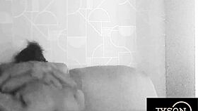 Hidden camera catches her riding brother-in-law's big ass without panties