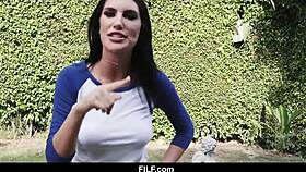 Stepsister August Ames Gives Aggressive Blowjob with Face Fucking and Ball Licking to Stepbrother