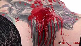 Marie Bossette's Backstage Self-Touch During Tattoo