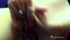 Mckensie enjoys detailed groping of her ass, feet, and spread pussy in fetish play