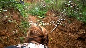 pinay couple fucks beside the road.