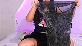 Latina tries on new lingerie haul
